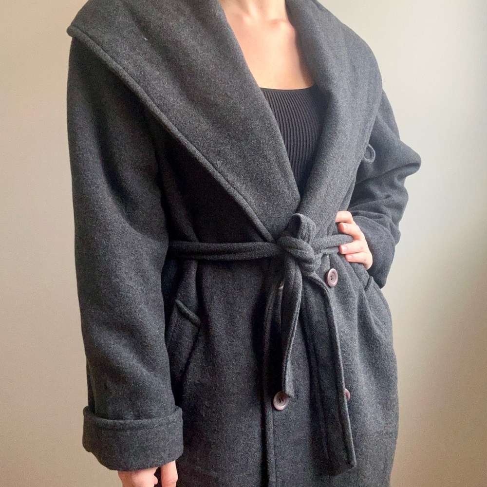 Wool Charcoal Coat